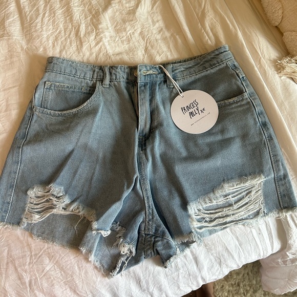 Princess polly Elise jean shorts size 8 - Picture 1 of 4